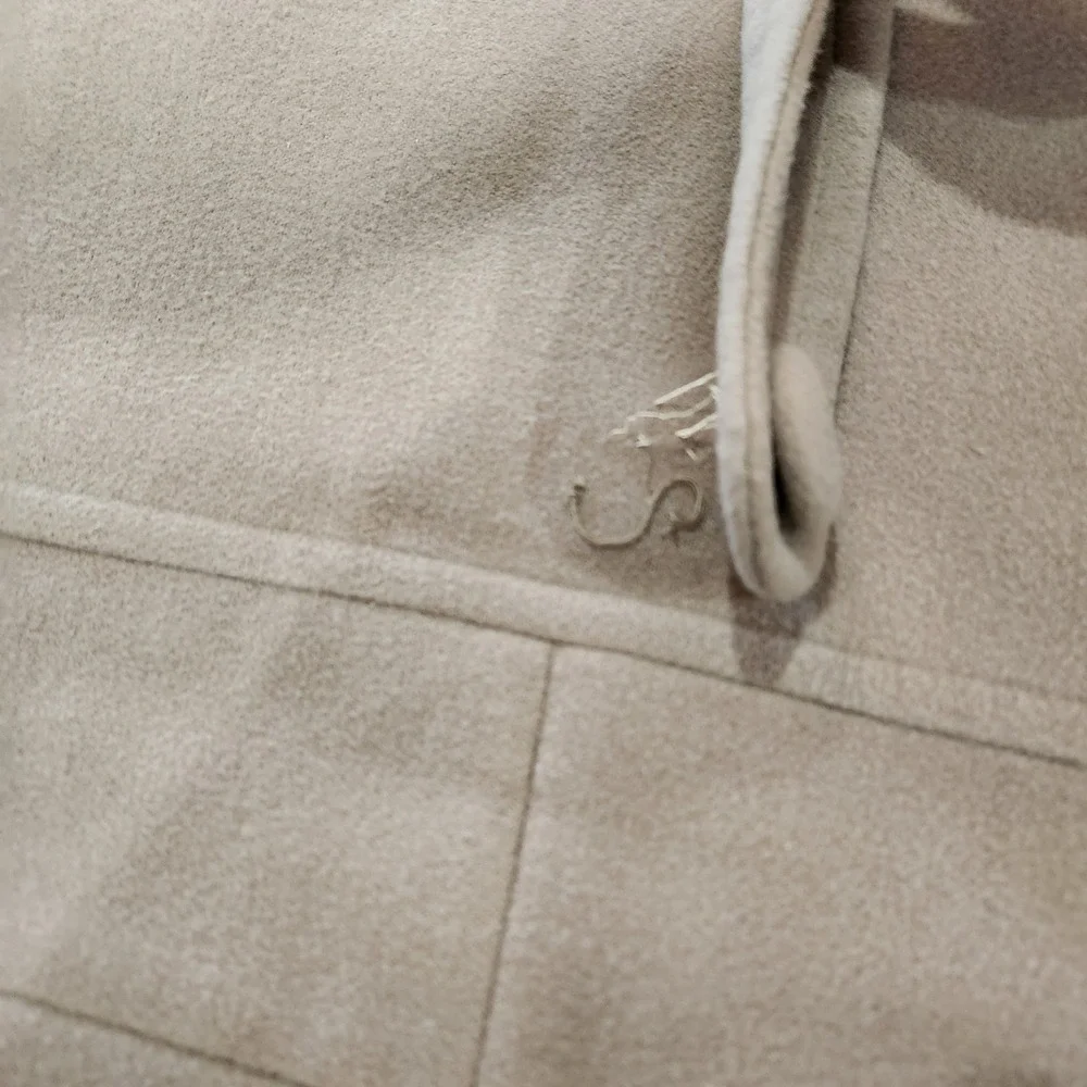 Damart Womens Size 18 Gray Beige‎ Taupe Pea Coat Warm Lined Jacket Well Made